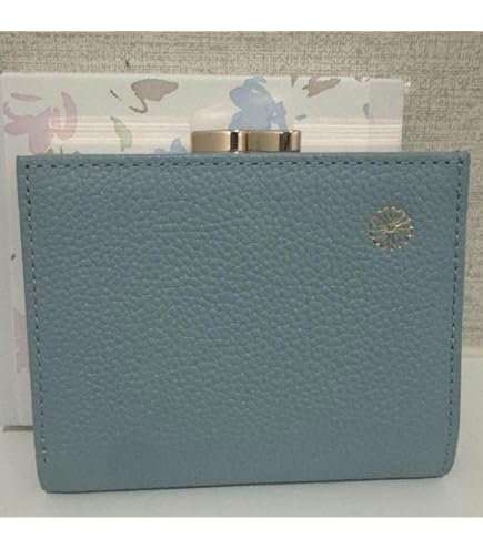 Amazon.co.jp: 皇居限定 がま口 二つ折り財布 シルバー 菊紋 牛革